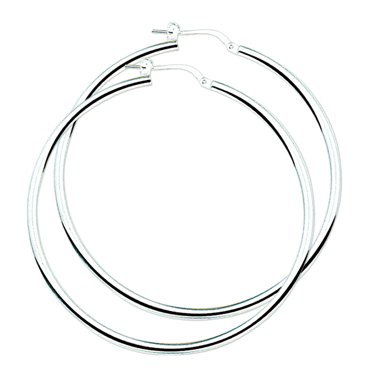 Ohrringe 2,5 mm Rundrohr silberweiß