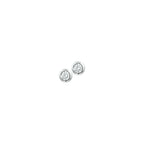 oorknoppen zirkonia zilver gerhodineerd