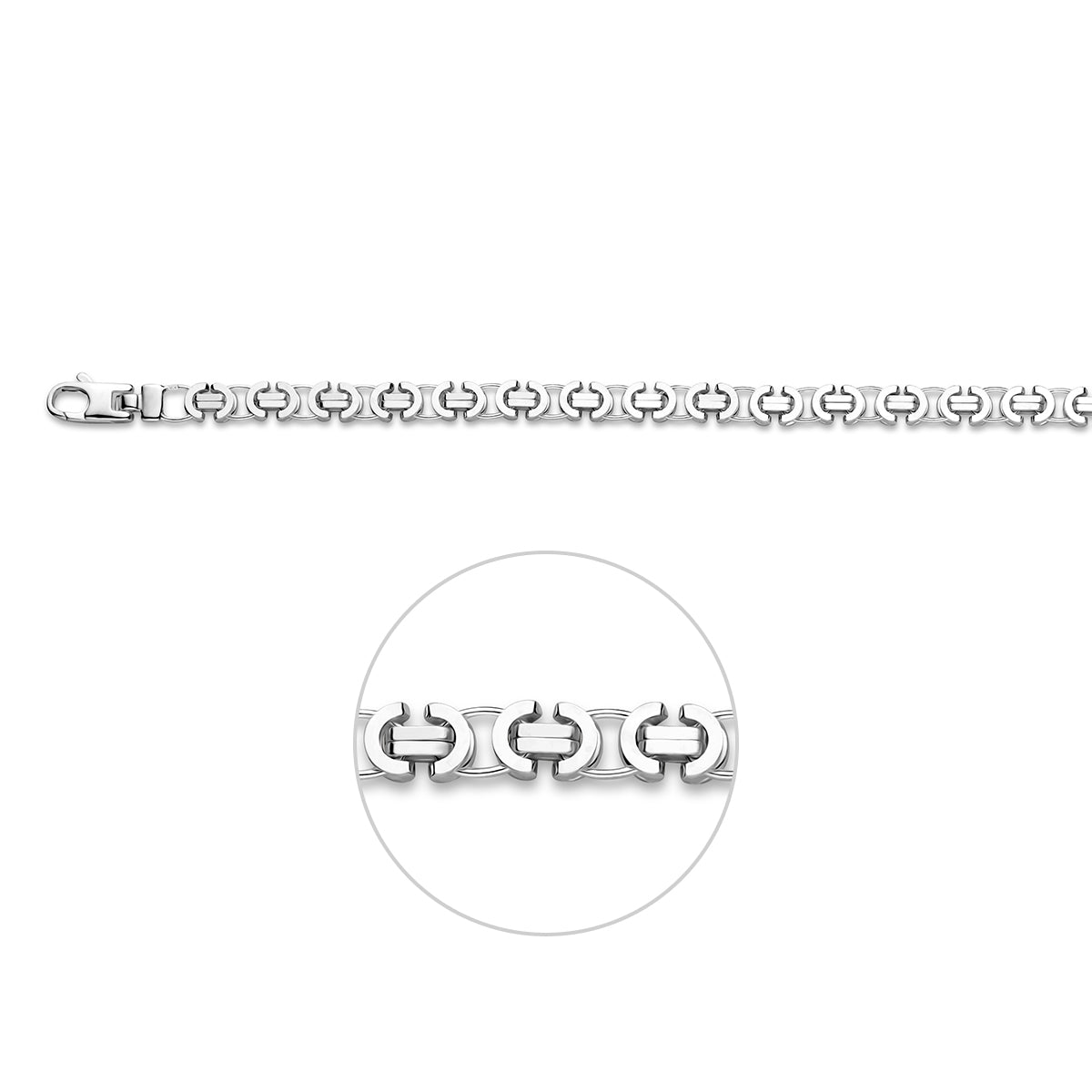 konings 5,5 mm zilver wit