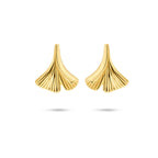 Ohrstecker Ginkgoblatt 14K Gelbgold