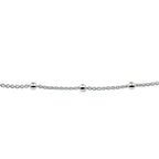 armband anker en bolletjes zilver wit