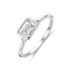 Ring Zirkonia Silber rhodiniert