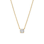 9k collier zirkonia 40 - 42 - 44 cm 9K geel