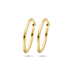 oorringen buis 1,5 mm 14K geelgoud - ovaal