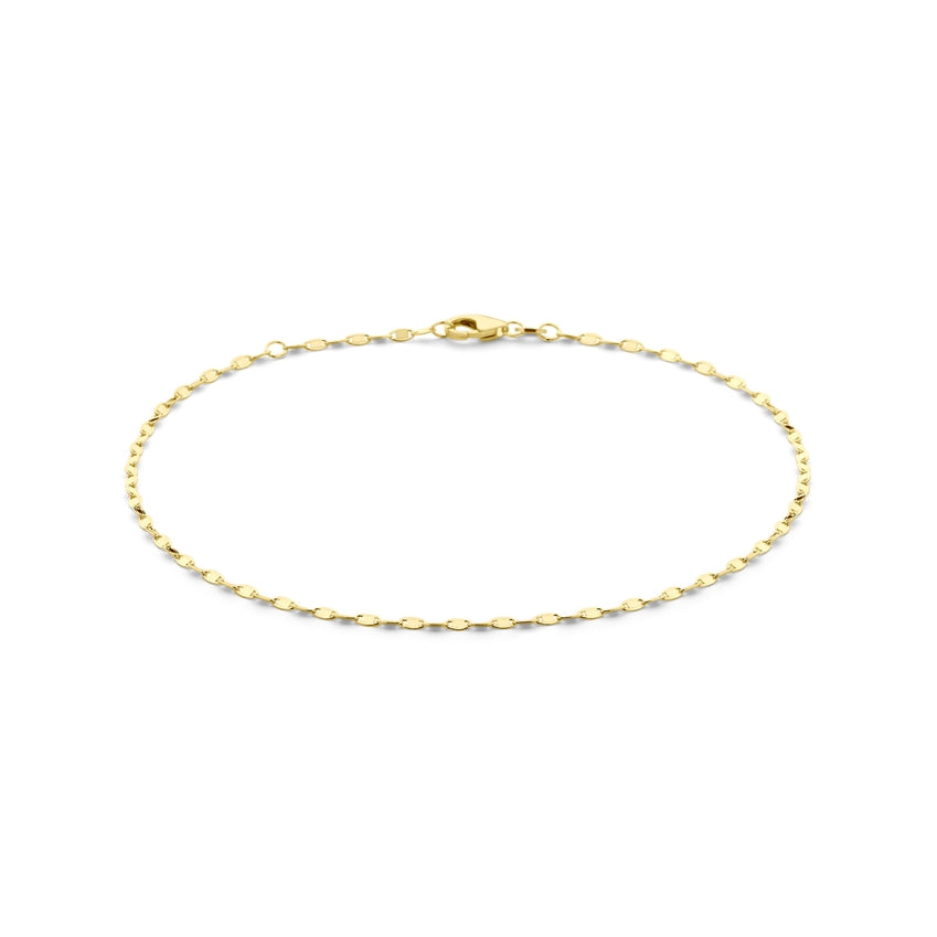 enkelbandje 2,0 mm 24 - 26 cm 14K geelgoud