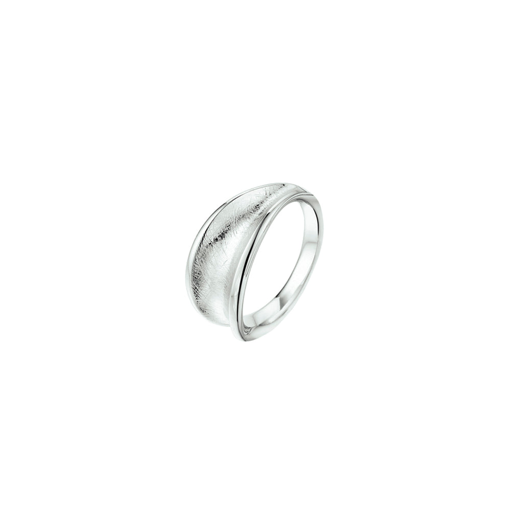 ring gescratcht zilver gerhodineerd