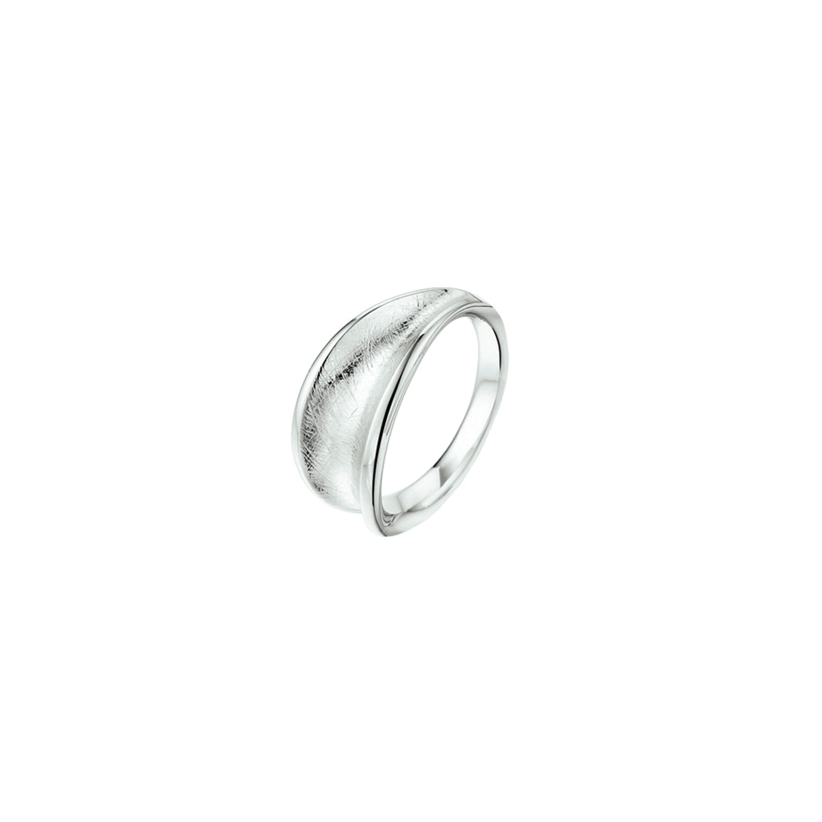 ring gescratcht zilver gerhodineerd