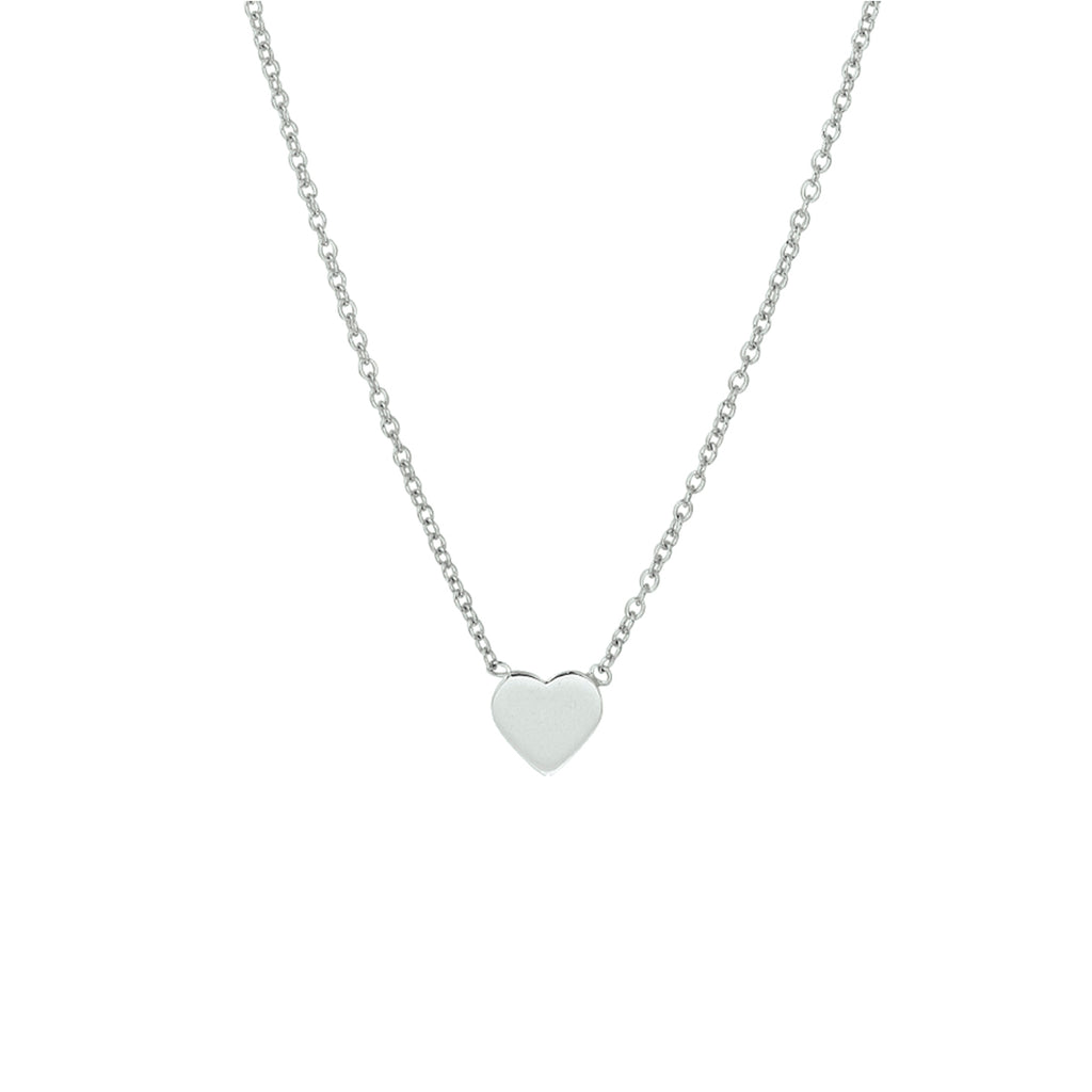 Halskette Herz 41 + 5 cm Silber rhodiniert
