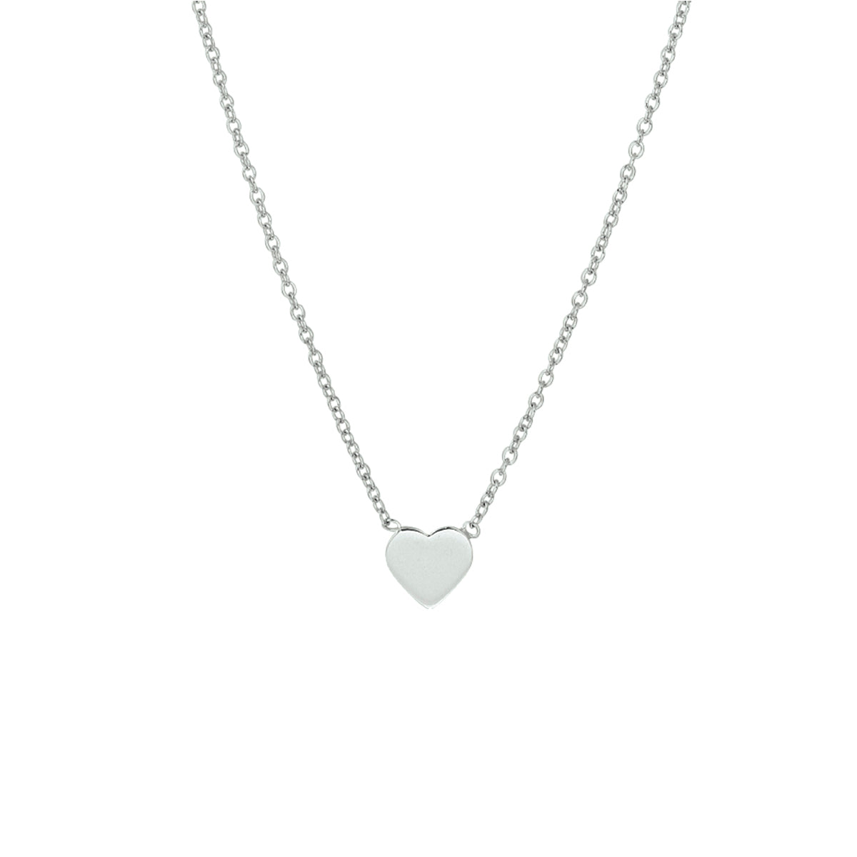 Halskette Herz 41 + 5 cm Silber rhodiniert