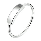 ring balkje zilver gerhodineerd