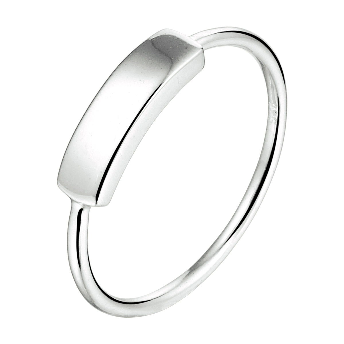 ring balkje zilver gerhodineerd
