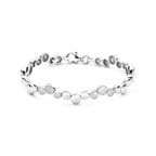Armband, poliert/matt, 7,5 mm, 19 cm, Sterlingsilber rhodiniert