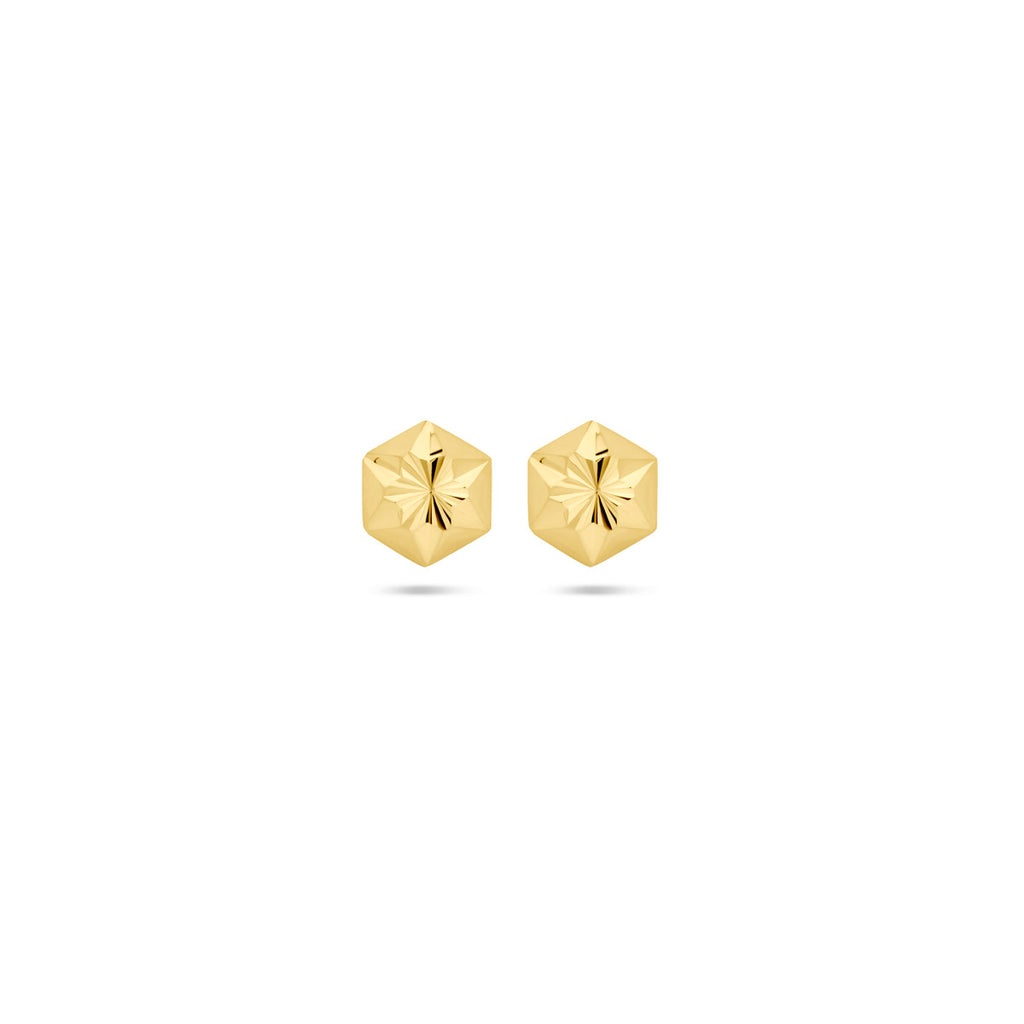 Ohrstecker diamantiert aus 14K Gelbgold