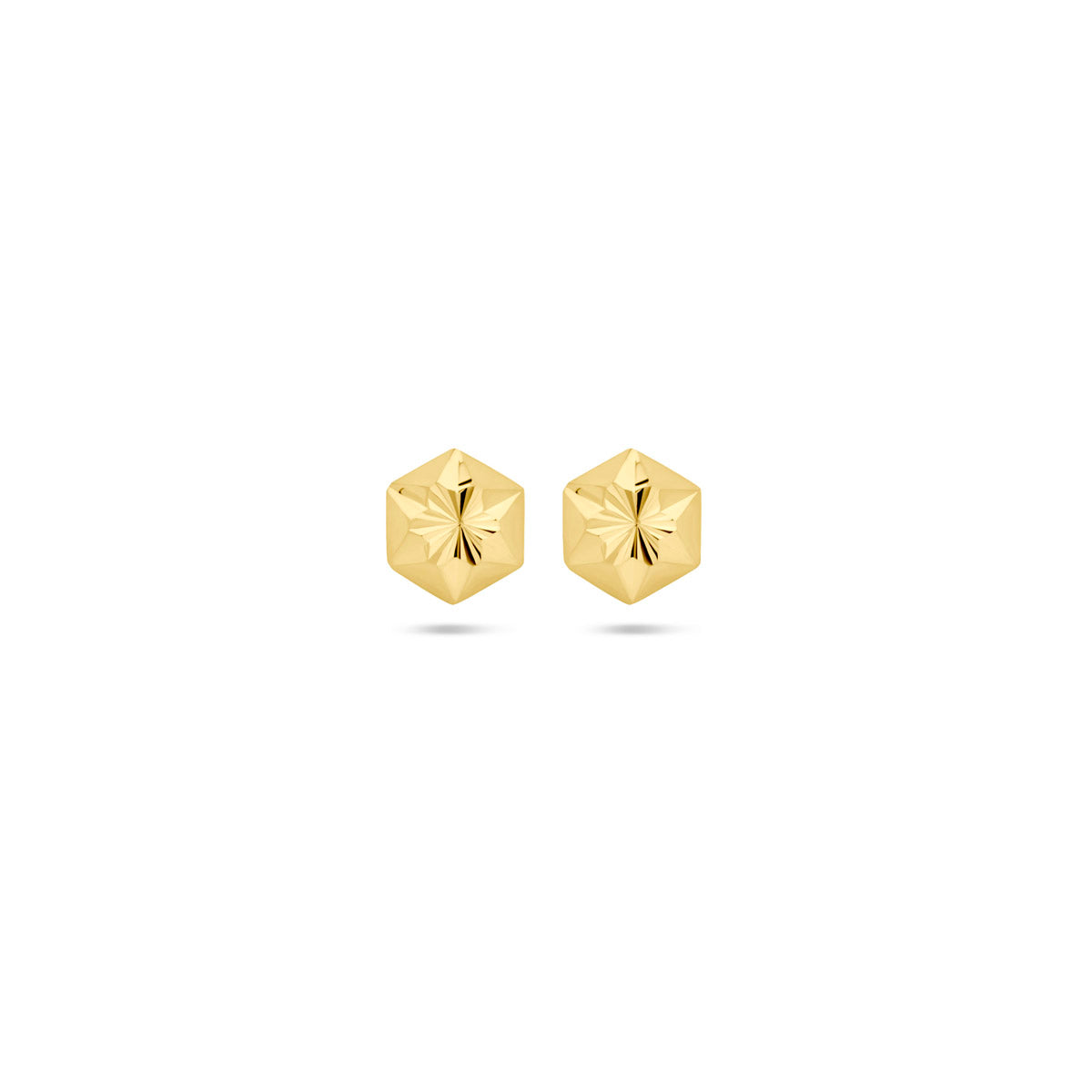 Ohrstecker diamantiert aus 14K Gelbgold