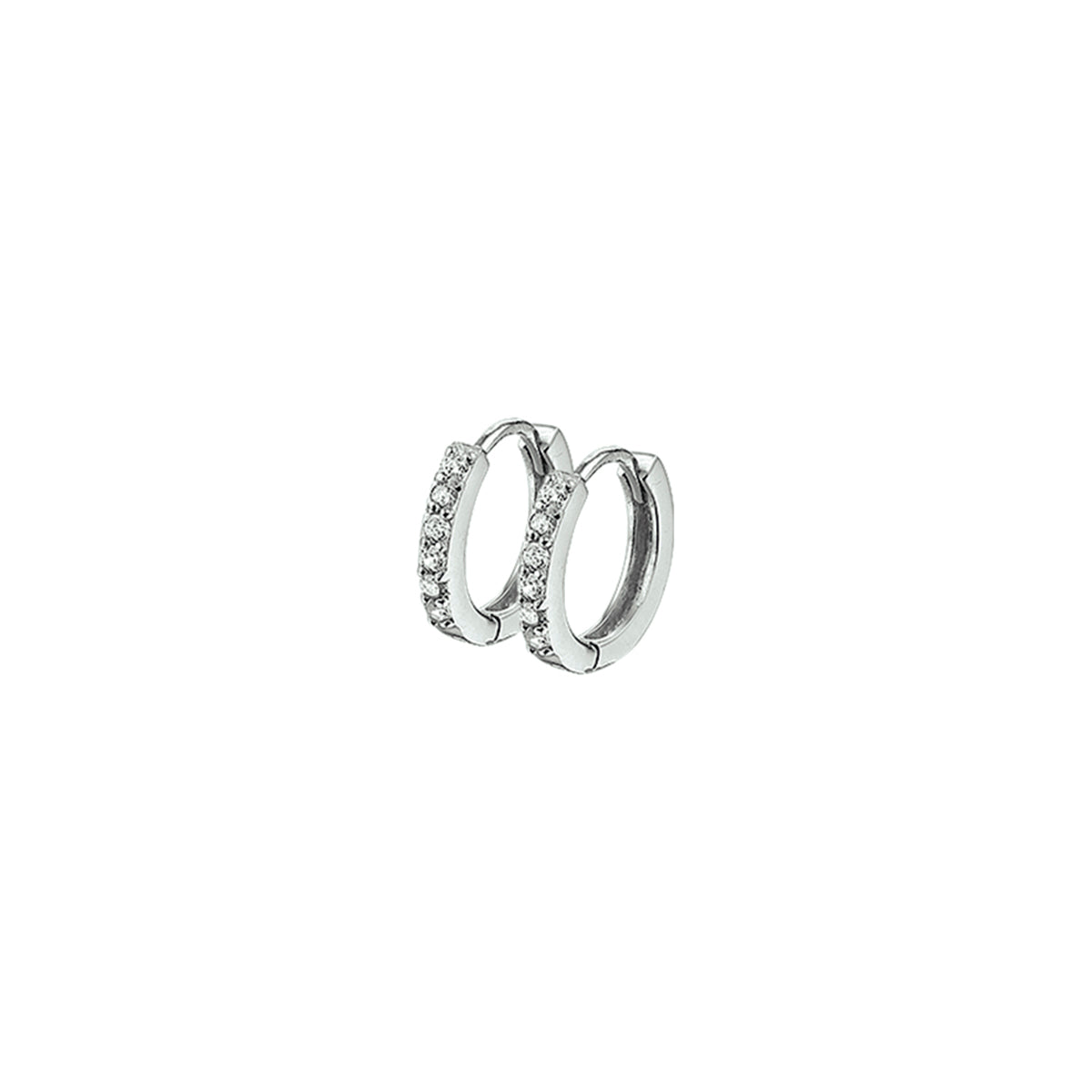 klapoorringen zirkonia zilver gerhodineerd