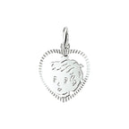 hanger jongen hart gediamanteerd 16,5 mm zilver wit