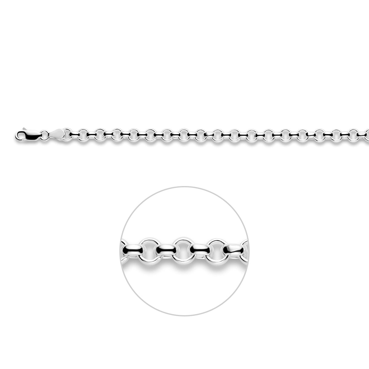 jasseron 5,5 mm zilver wit