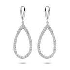 oorhangers druppel zirkonia 43 mm zilver gerhodineerd - druppel/komma/pegel