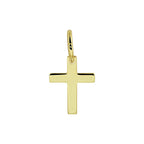 hanger kruis massief 14K geelgoud