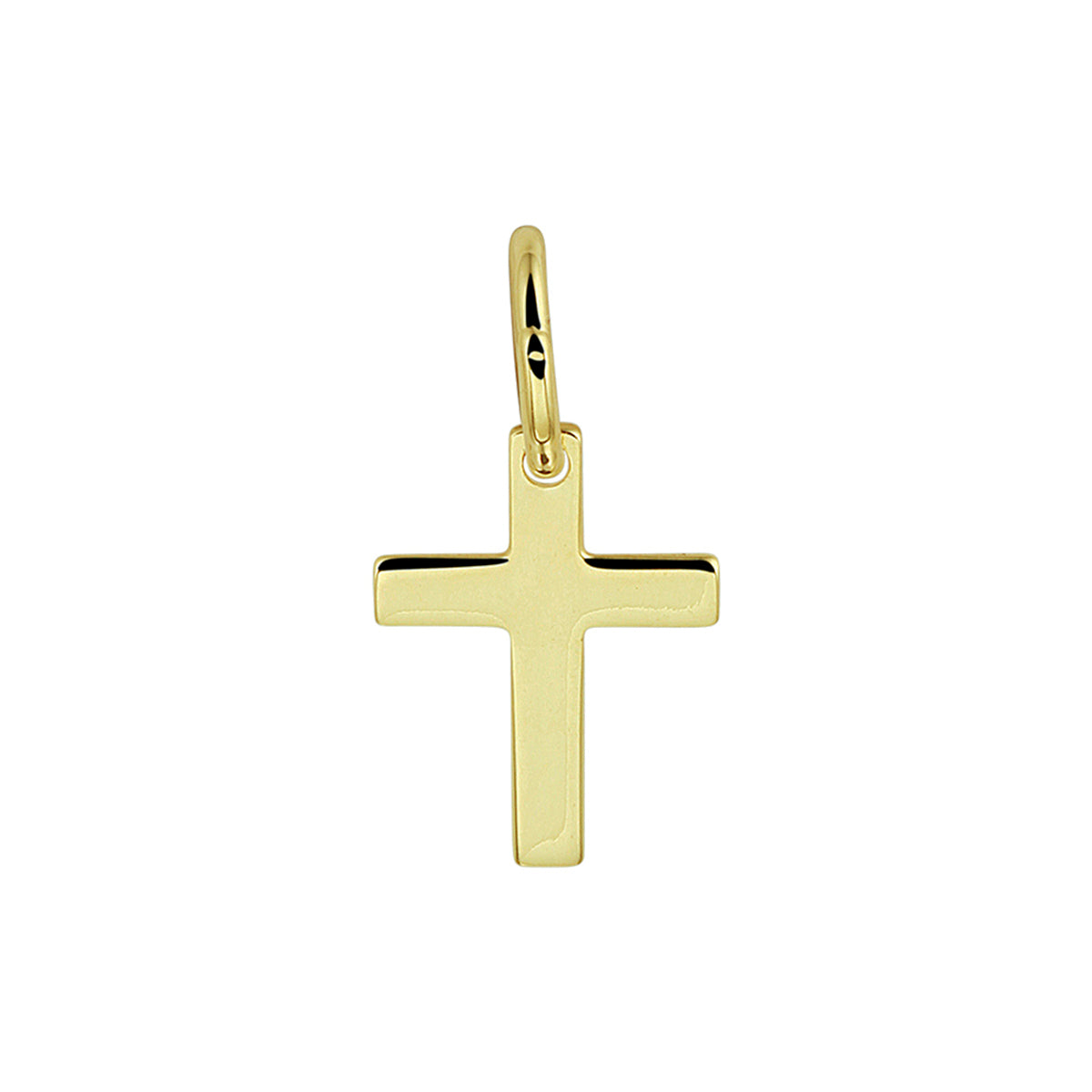 hanger kruis massief 14K geelgoud