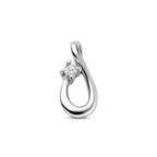 hanger infinity zirkonia 14,5 mm zilver gerhodineerd