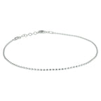 enkelbandje bolletjes 1,5 mm 24 + 2 cm zilver gerhodineerd