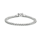 Armband Gourmette 5,8 mm 19 cm mit großem Federringverschluss Silber rhodiniert