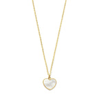 collier hart parelmoer 40 – 42 cm 14K geelgoud