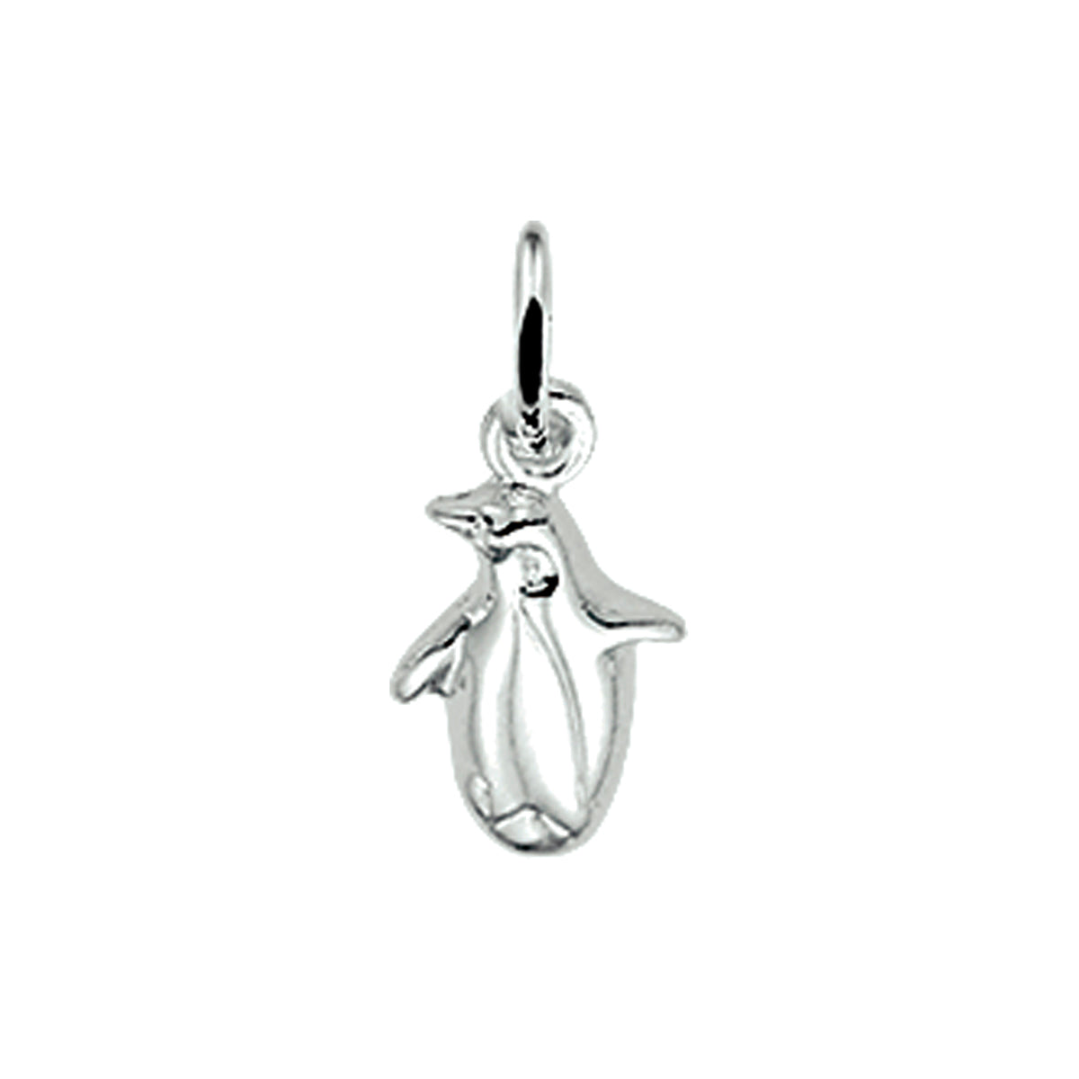 Anhänger Pinguin silber weiß