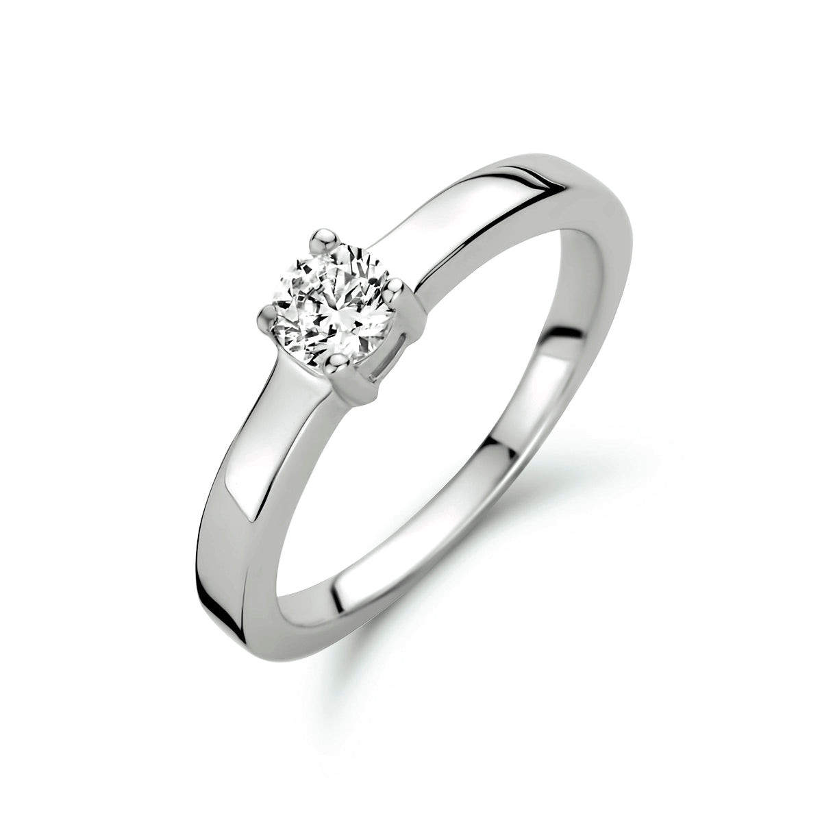 Ring Zirkonia Silber rhodiniert