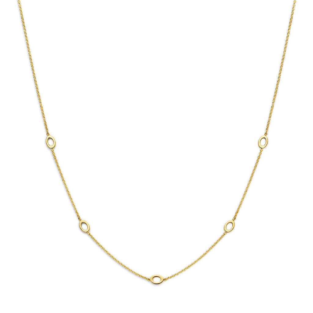 9k collier 41 - 43 - 45 cm 9K geel