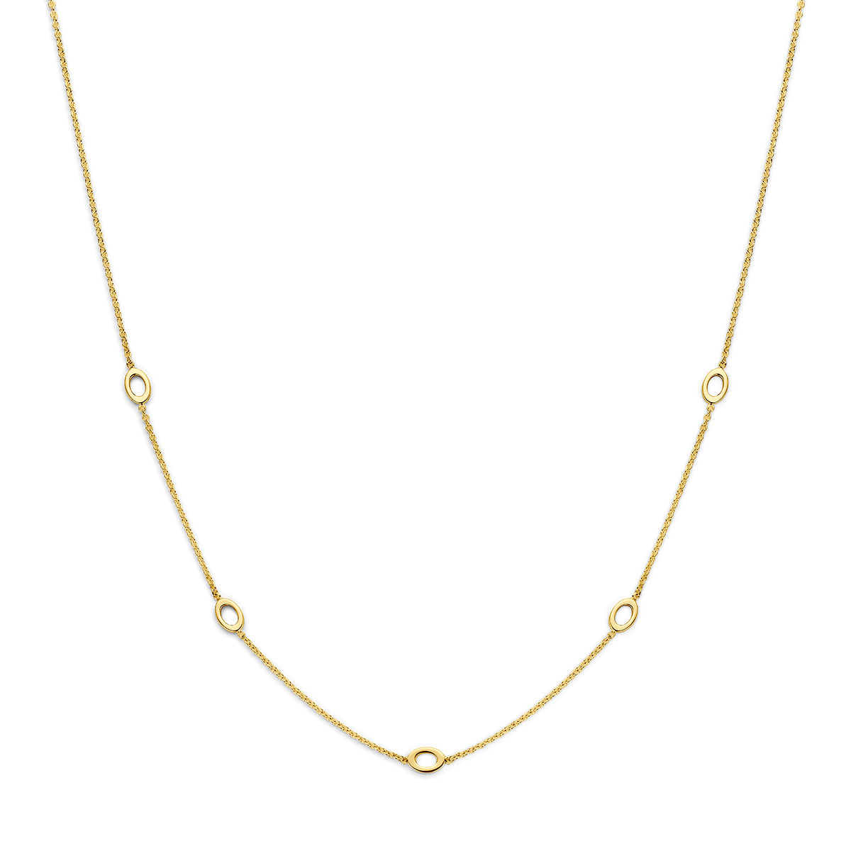 9k collier 41 - 43 - 45 cm 9K geel