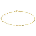 enkelbandje plaatjes 1,5 mm 24 - 26 cm 14K geelgoud