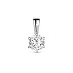 Anhänger Zirkonia 9,5 mm 14K Weißgold