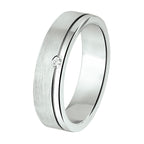Ring A202 – 5 mm – mit CZ-Silber rhodiniert