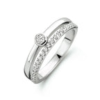 ring zirkonia zilver gerhodineerd