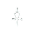 hanger ankh kruis zilver wit