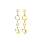 oorhangers poli/mat 14K geelgoud