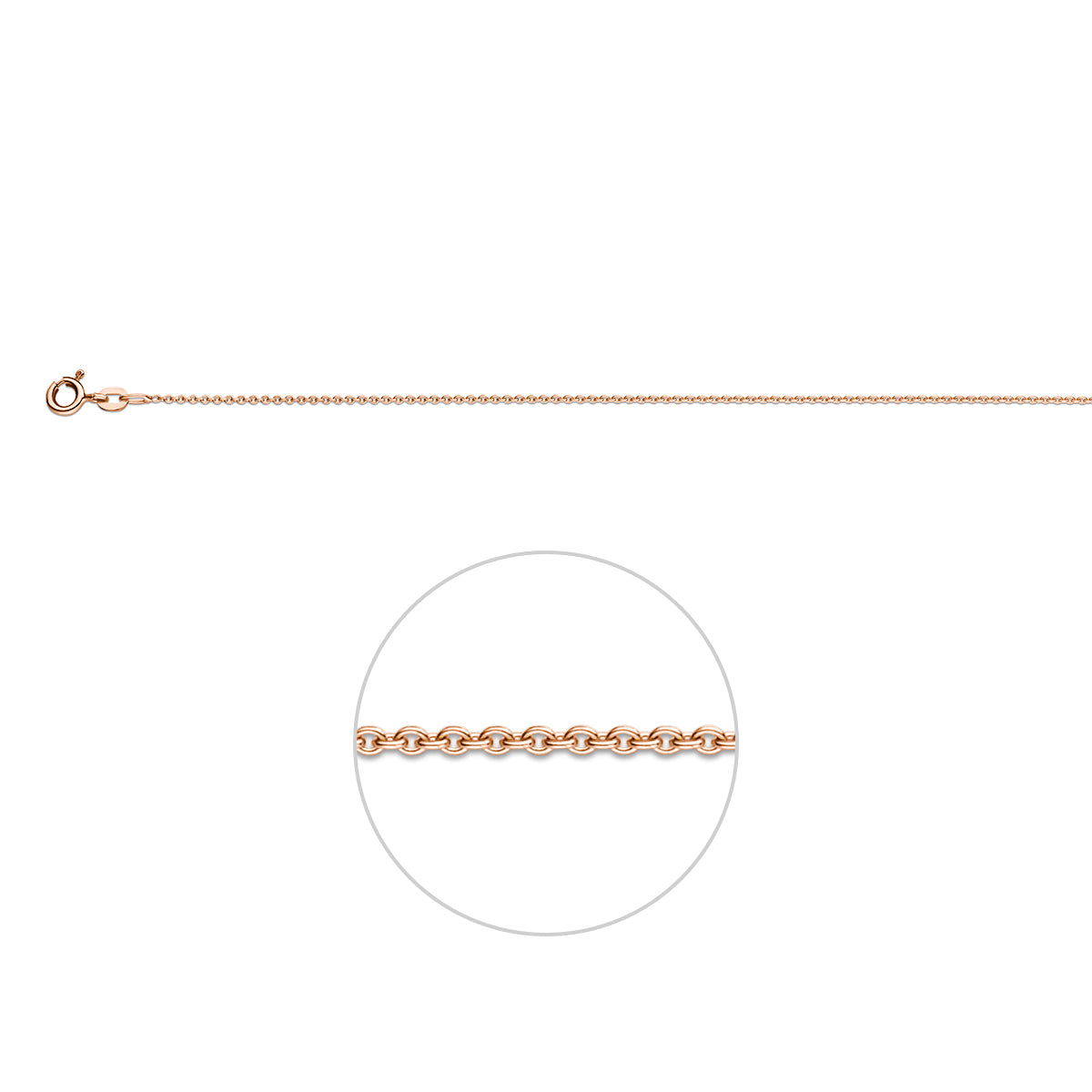 Anker, ca. 1,1 mm, 14K Roségold