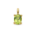 hanger peridot 12 mm 14K geelgoud