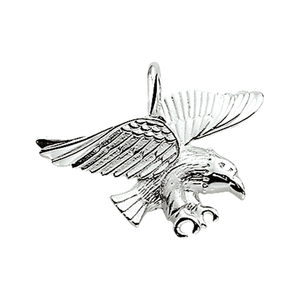 Anhänger Adler silber weiß