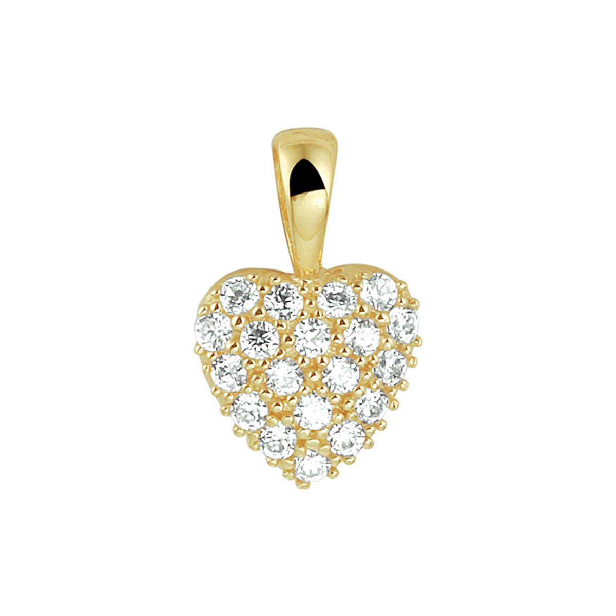 Anhänger Herz Zirkonia 14K Gelbgold