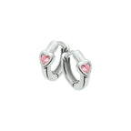 Ohrhänger Herz rosa Zirkonia silber weiß