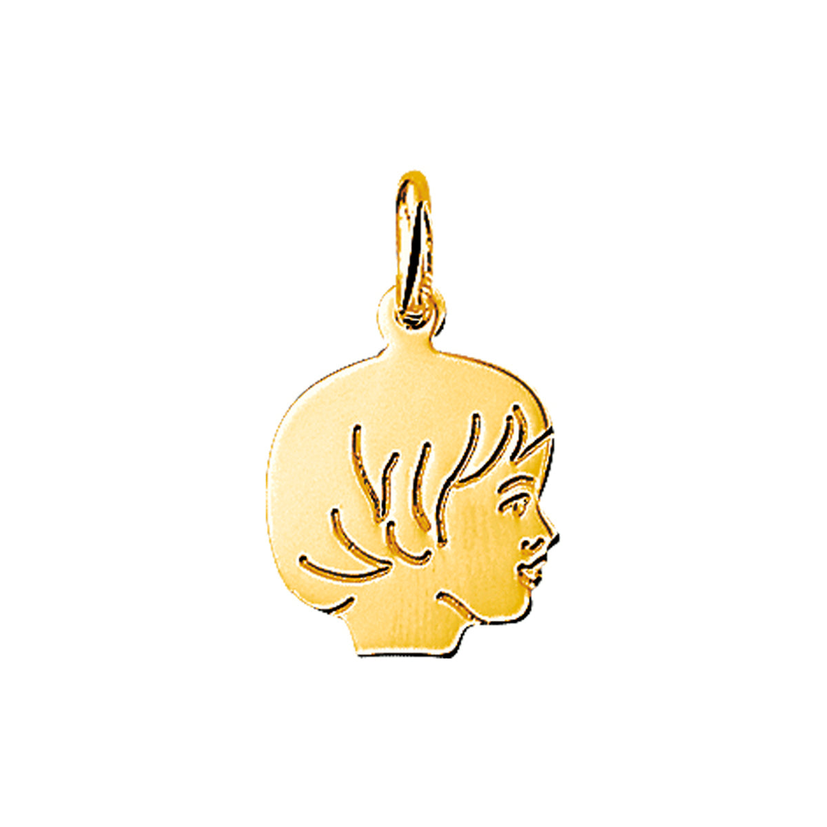 Anhänger Mädchen 12,5 mm 14K Gelbgold