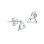 Dreieck-Ohrringe aus Silber rhodiniert