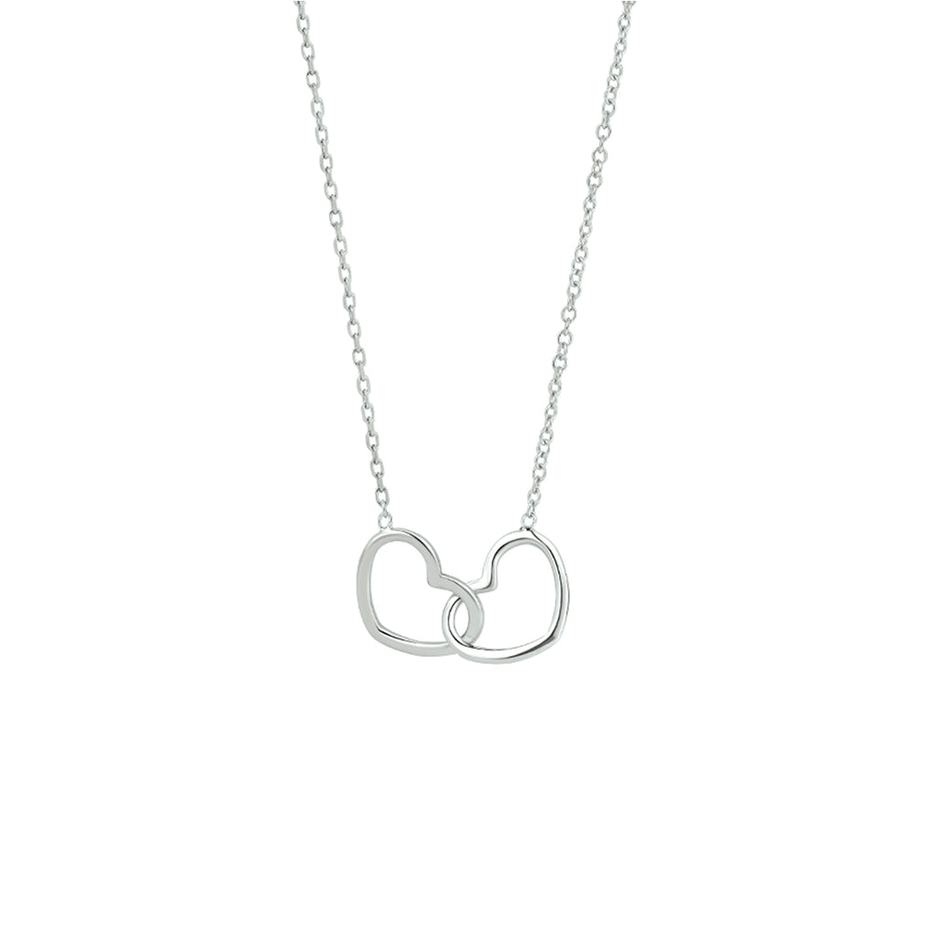 Halskette Herz 1,2 mm 40 + 5 cm Silber rhodiniert