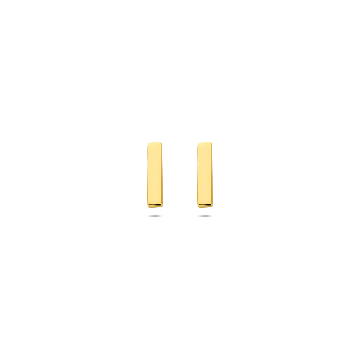 Ohrstecker Balken 8,5 mm 14K Gelbgold