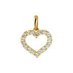 Anhänger Herz Zirkonia 14K Gelbgold