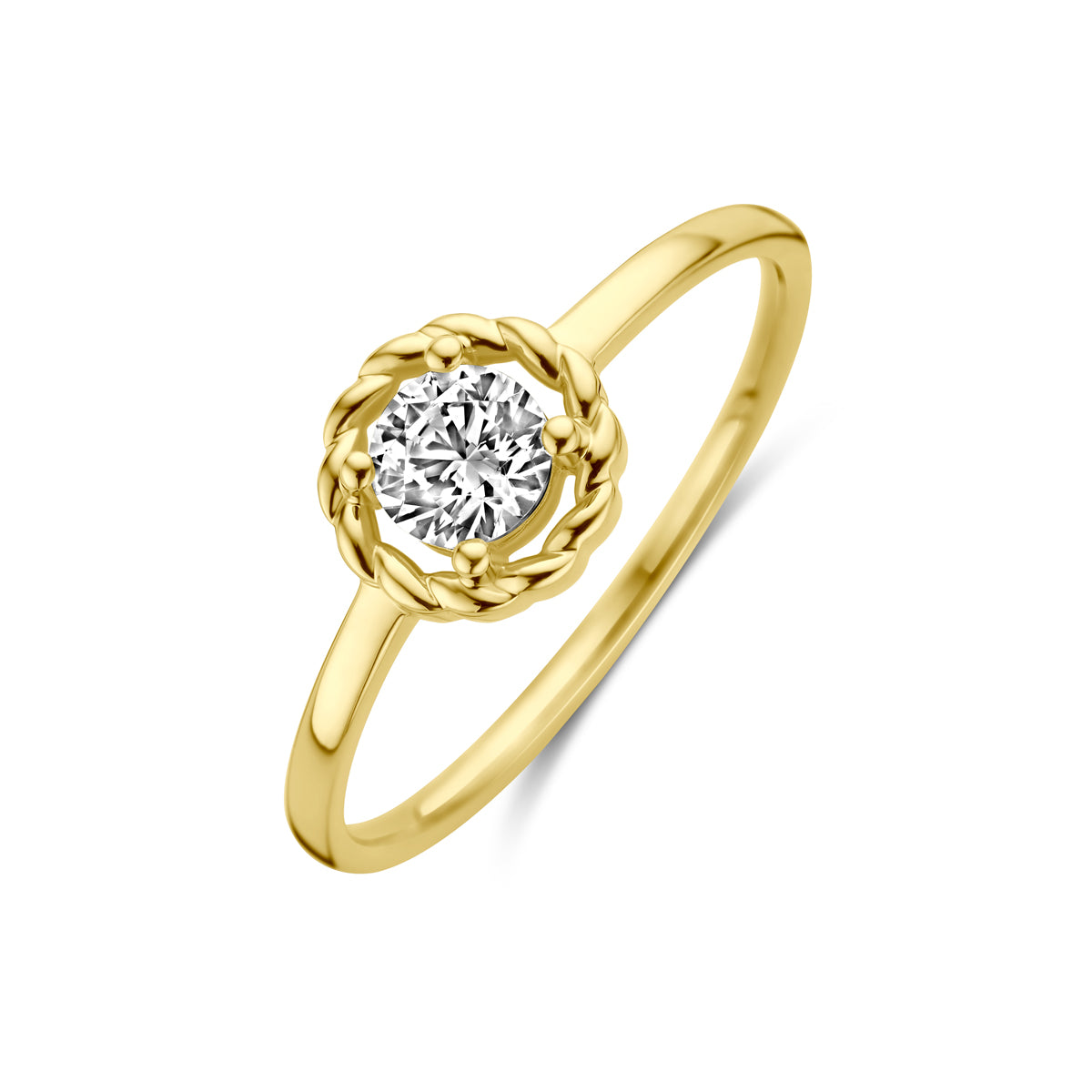 Ring Zirkonia 14K Gelbgold
