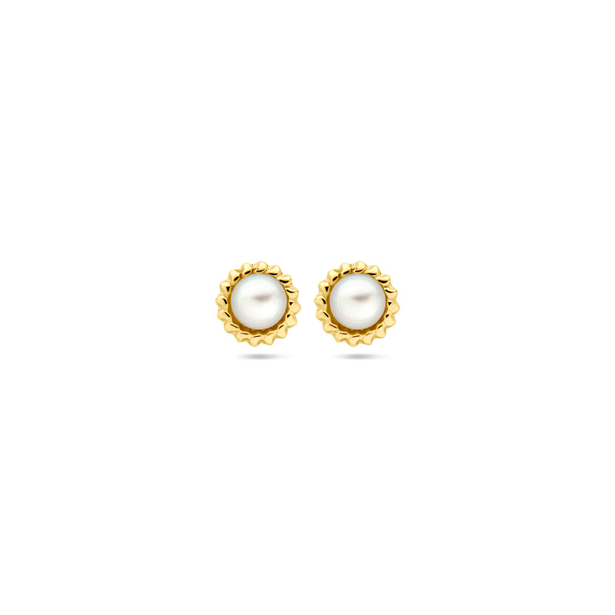 Ohrstecker Perle 5,0 mm 14K Gelbgold